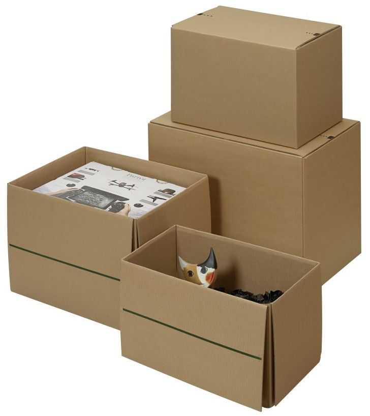 Versandkarton "Premium SuperFlap" mit Steckboden, 2-wellig 574 x 379 x 430 mm