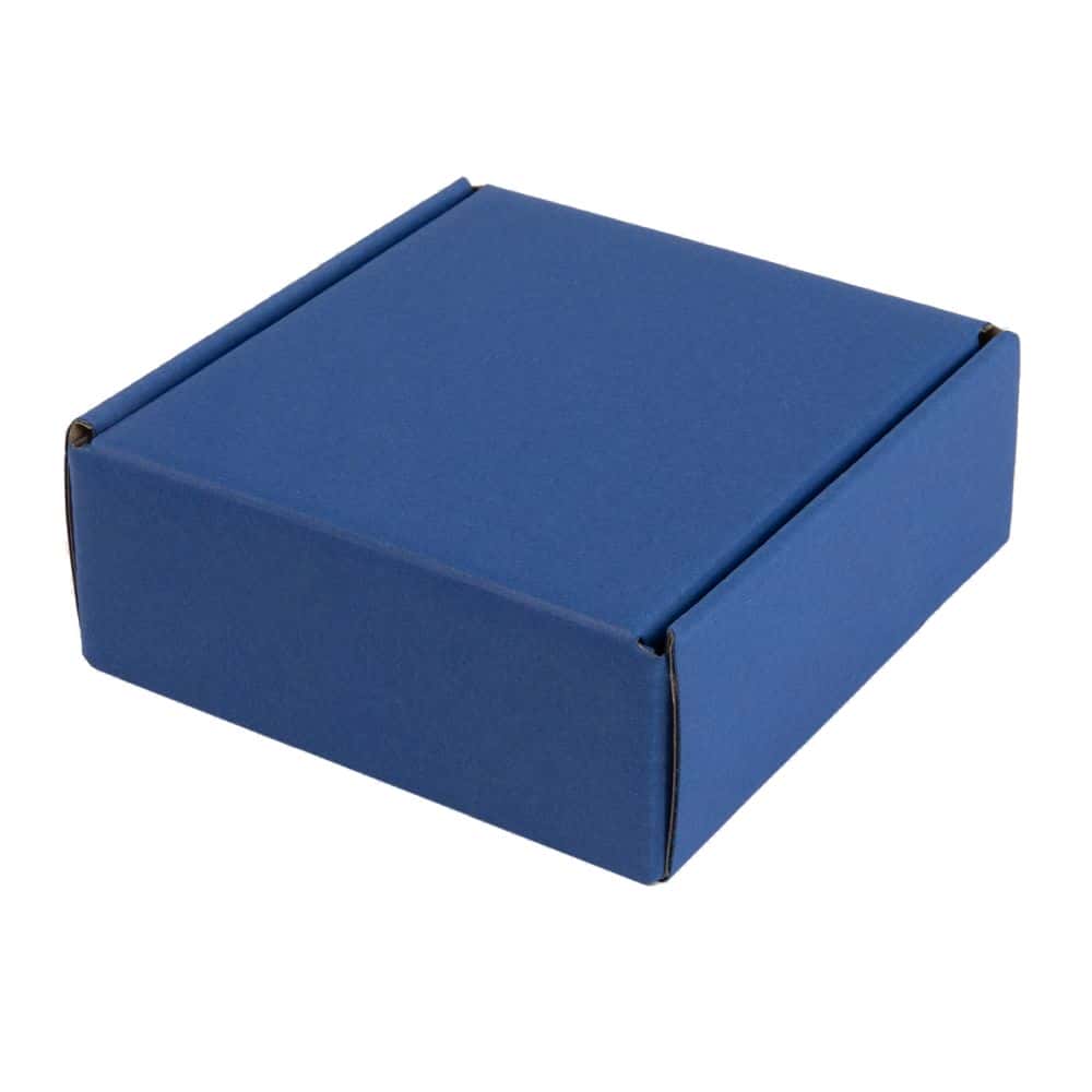 Geschenkbox Present quadratisch 110 x 110 x 40 mm Saphir Blau