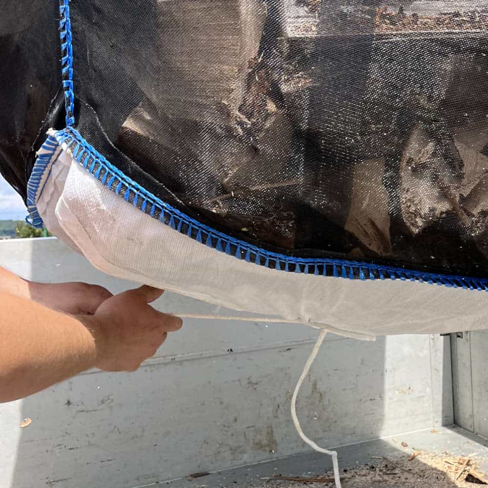 Big Bag Holz, Sternboden, Netzgittergewebe 4-seitig, 100 x 100 x 160 cm