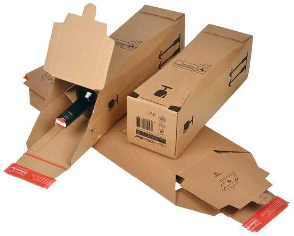 Flaschenversandkarton DHL-Zertifikat (PTZ) 305 x 74 x 74 mm (1er)