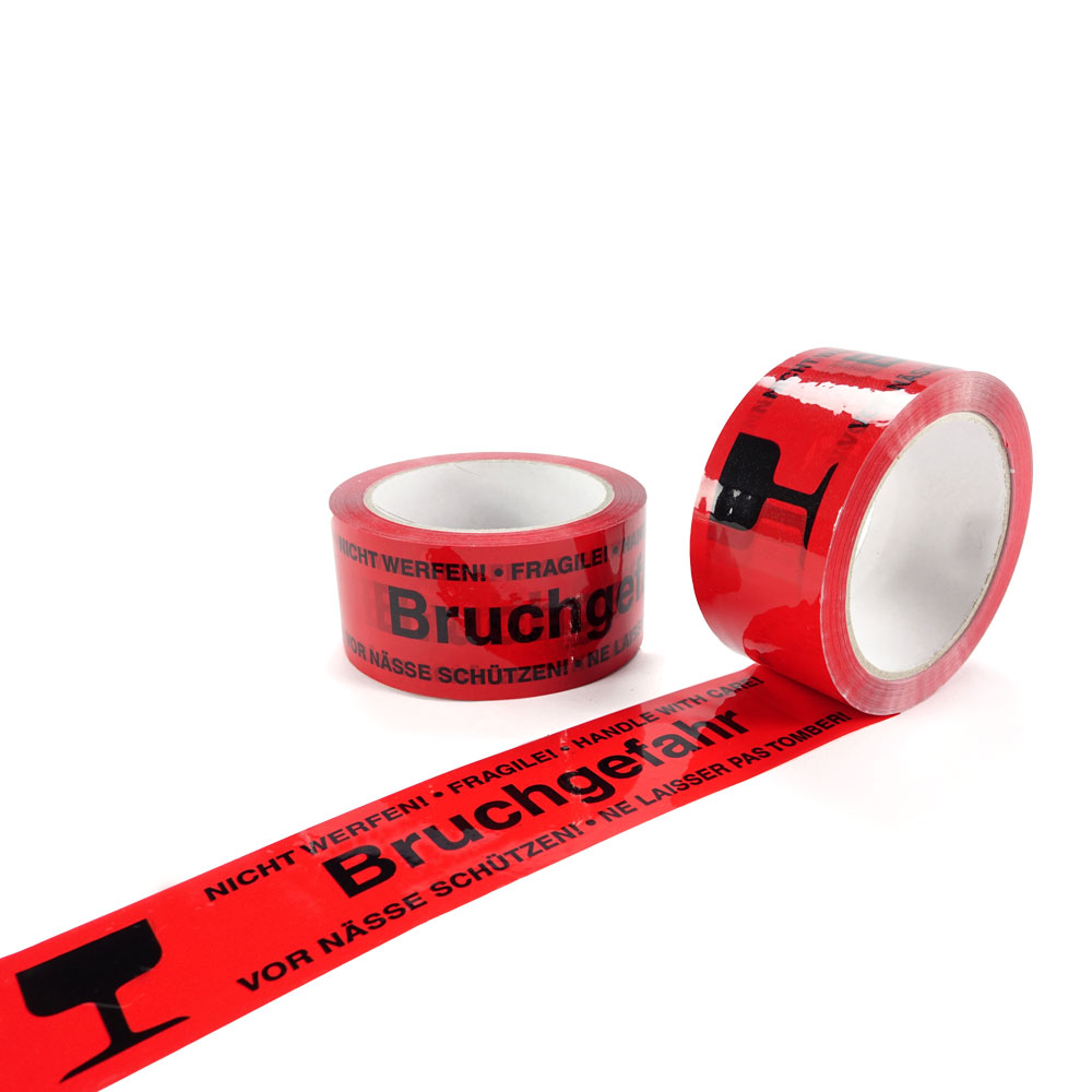 PP- Klebeband "Bruchgefahr" PP- Klebeband "Bruchgefahr"