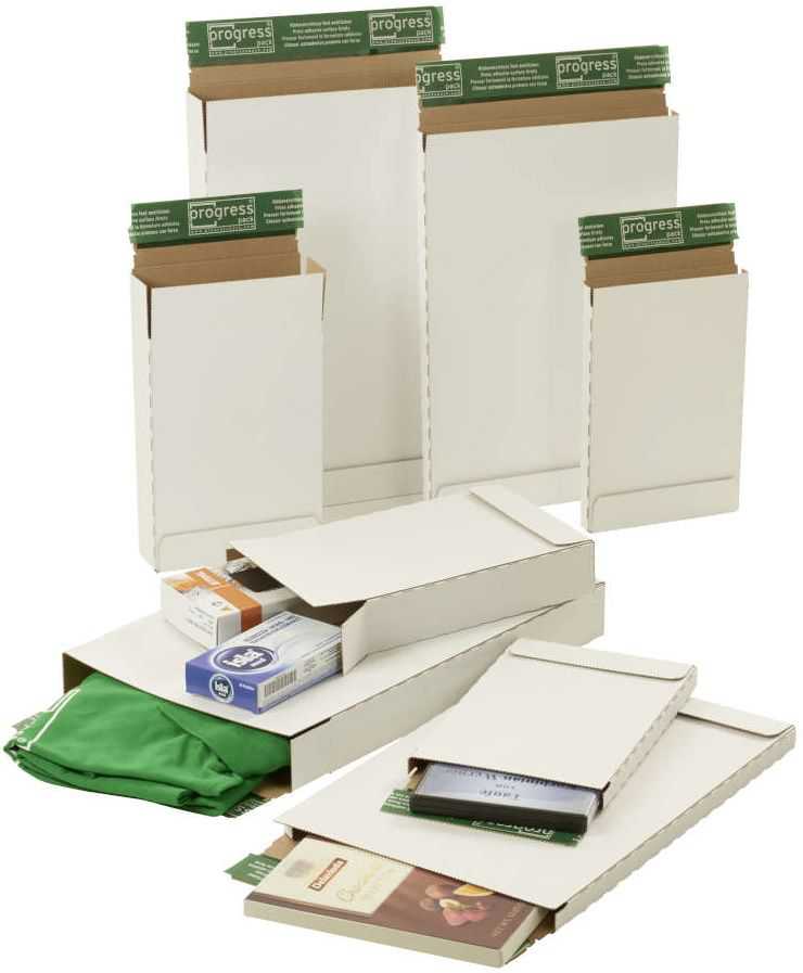 Versandtasche "Premium" portooptimiert, Wellpappe, weiß 345 x 245 x 15 mm (Großbrief DIN A4)