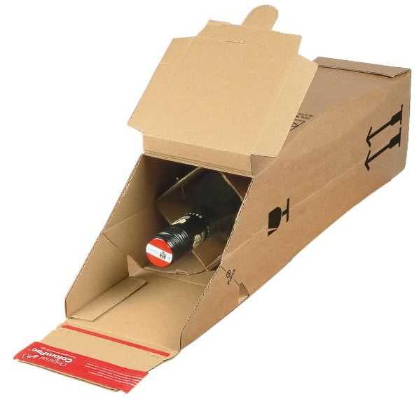 Flaschenversandkarton DHL-Zertifikat (PTZ) 305 x 74 x 74 mm (1er)