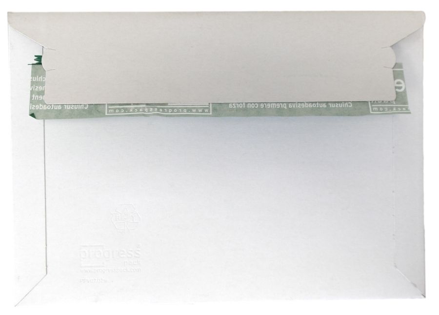 Versandtasche Vollpappe (leicht), Querbefüllung, weiß 246 x 172 x 0-30 mm (DIN C5)