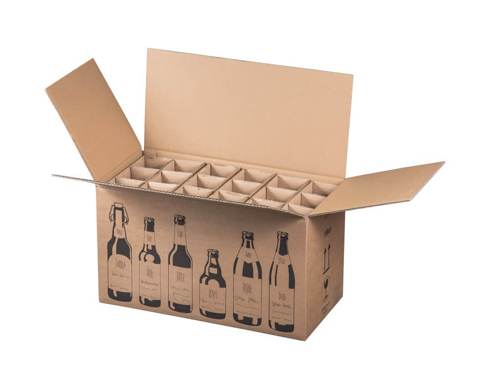 Bierversandkarton Flex 18er für Großabnehmer 0,33 l - 0,5 l, nur Umkarton, für 18 Flaschen Bierversandkarton Flex 18er für Großabnehmer 0,33 l - 0,5 l, nur Umkarton, für 18 Flaschen
