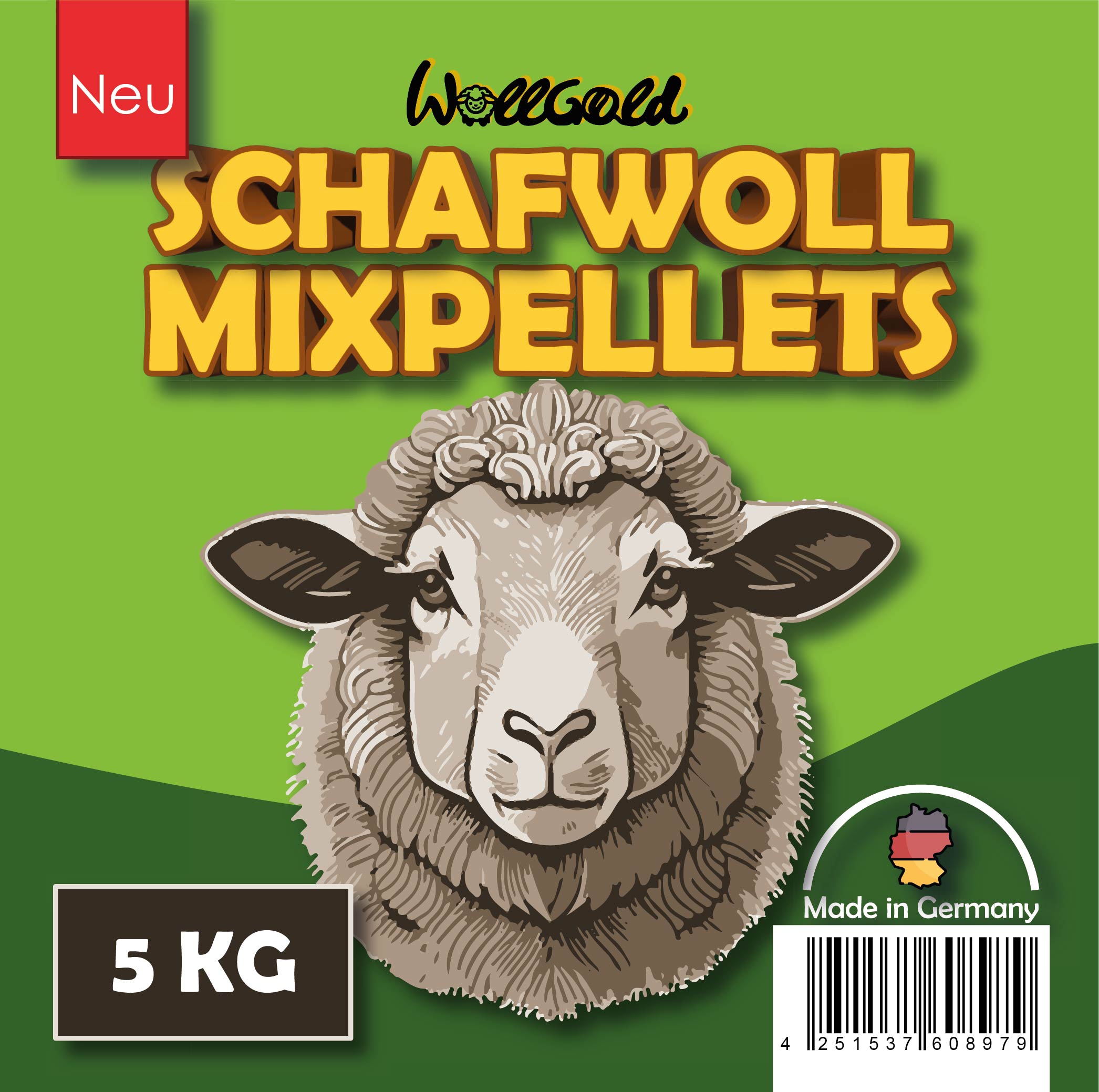 WollGold Schafwoll Mixpellets Dünger 5 kg