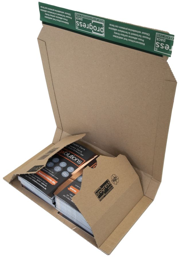 Buchverpackung "ECO Plus" Wellpappe, braun 249 x 165 x 0-60 mm (DIN A5+)