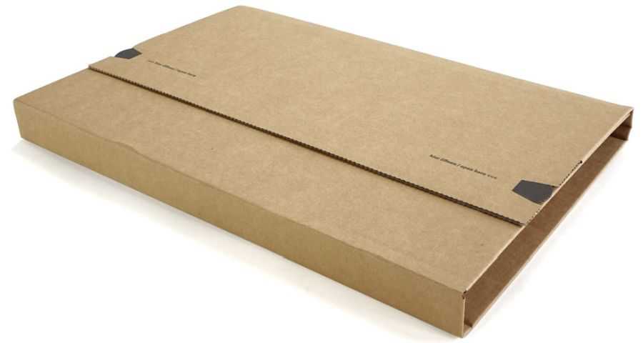 Wickelverpackung braun 330 x 270 x 0-80 mm