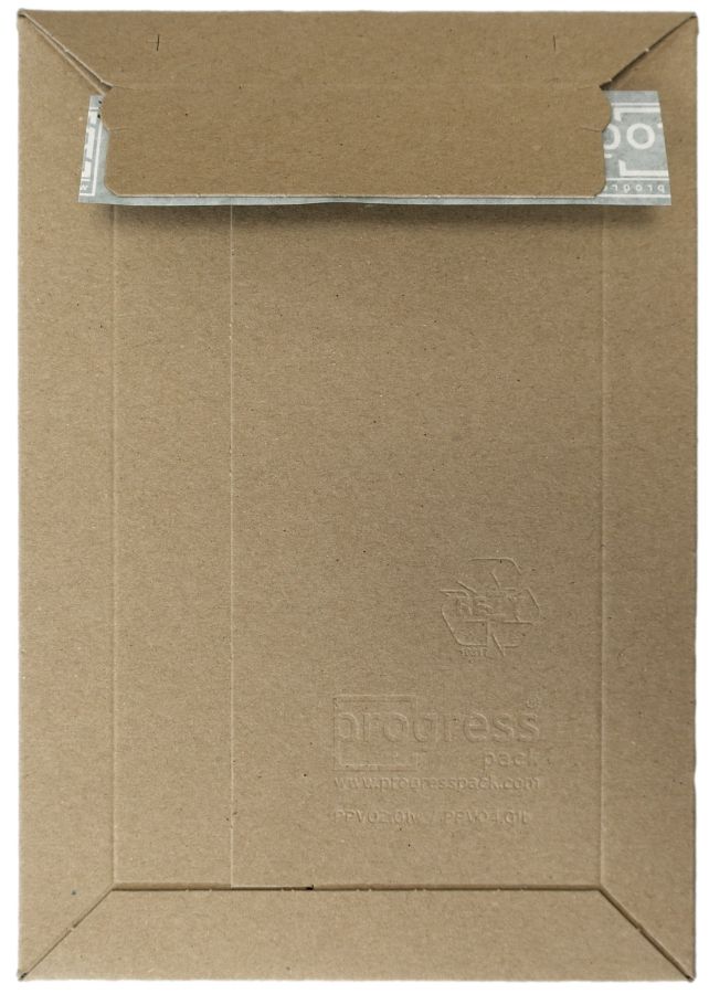 Versandtasche aus Vollpappe, braun 240 x 167 x 0-30 mm (DIN A5)