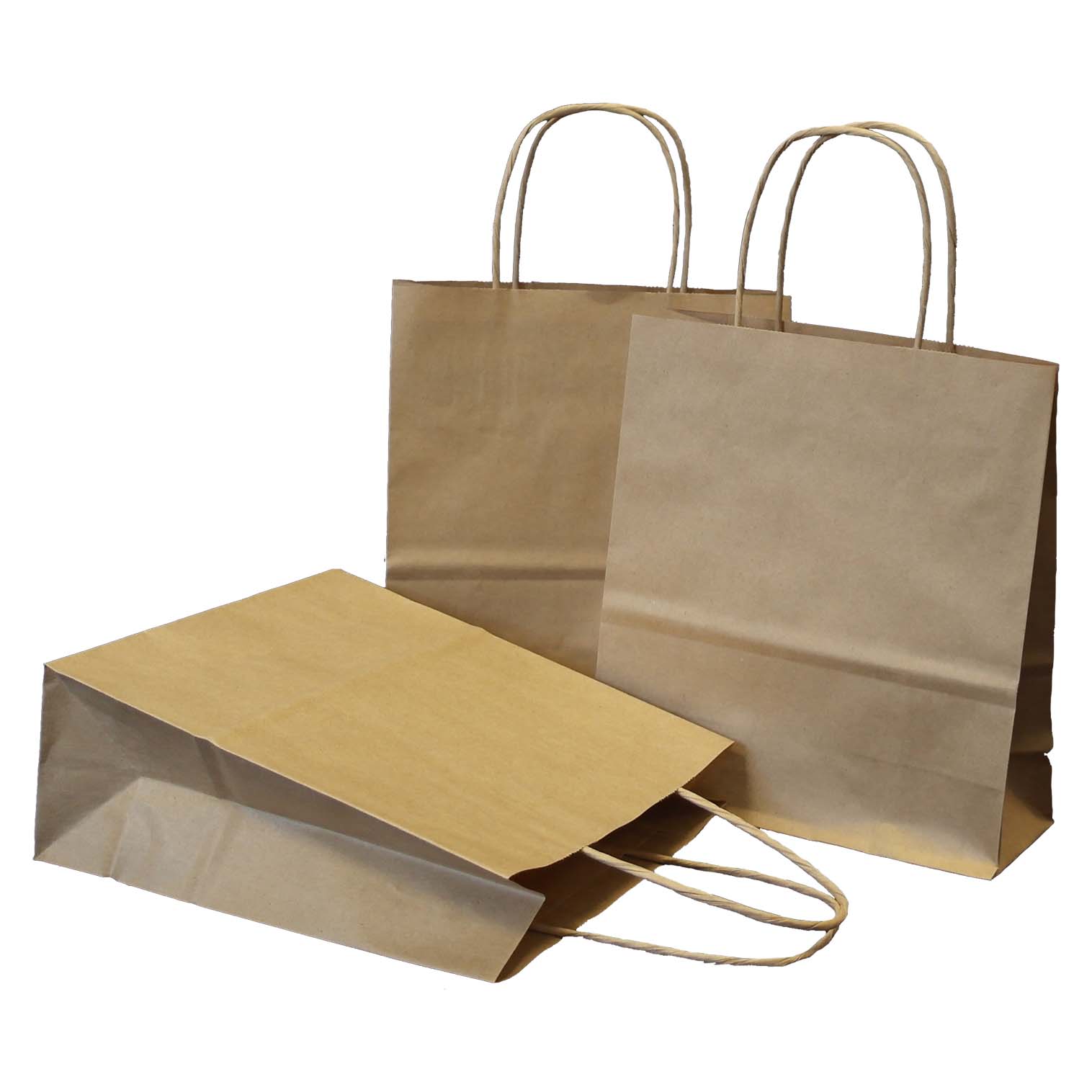 braune Papiertragetasche mit Kordelgriff, 3 l, 190 x 80 x 210 mm braune Papiertragetasche mit Kordelgriff, 3 l, 190 x 80 x 210 mm