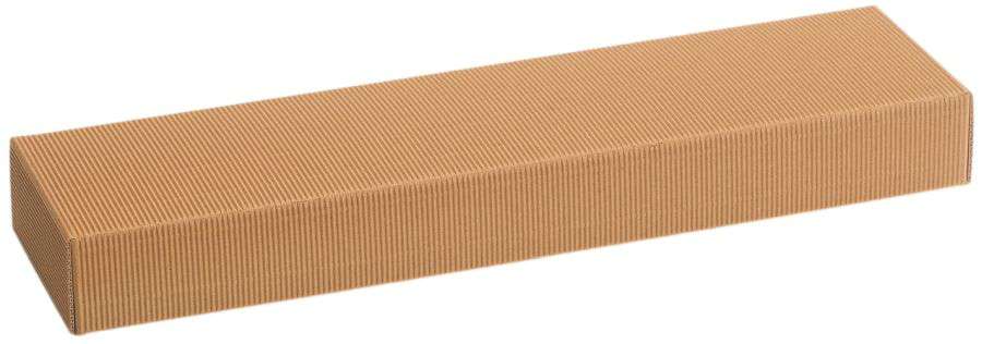 Geschenkbox Schatulle 1er Wein/Sekt - nur Deckel offene Welle, braun