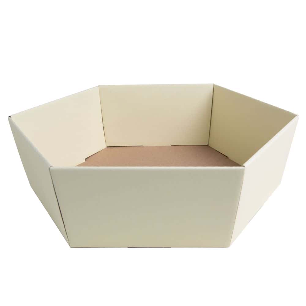 Präsentkorb sechseckig 305 x 270 x 85 mm Chamois