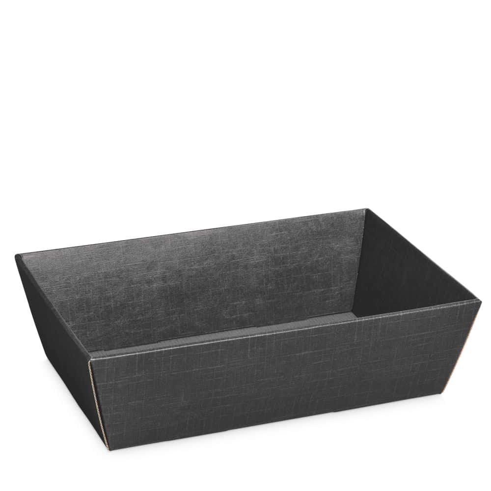 Präsentkorb viereckig Strukturprägung 330 x 190 x 110 mm (mittel) Anthrazit