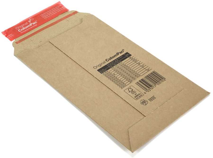 Versandtasche Wellpappe, braun 150 x 250 x 0-50 mm