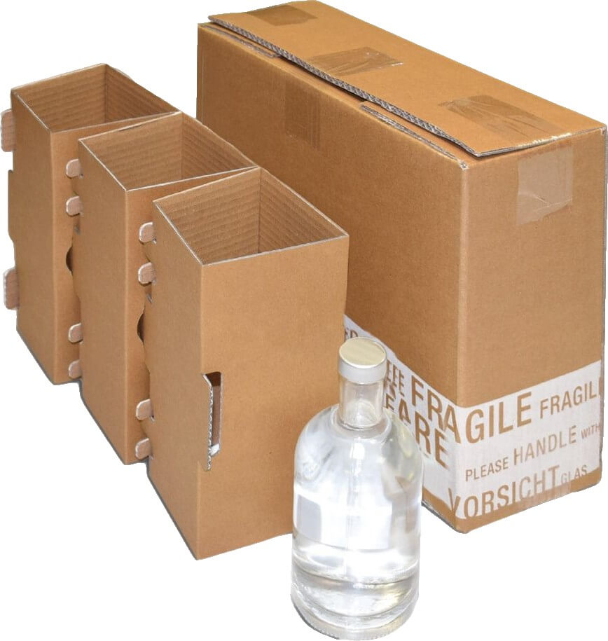 Flaschenkarton für Hochprozentiges 3-er Set