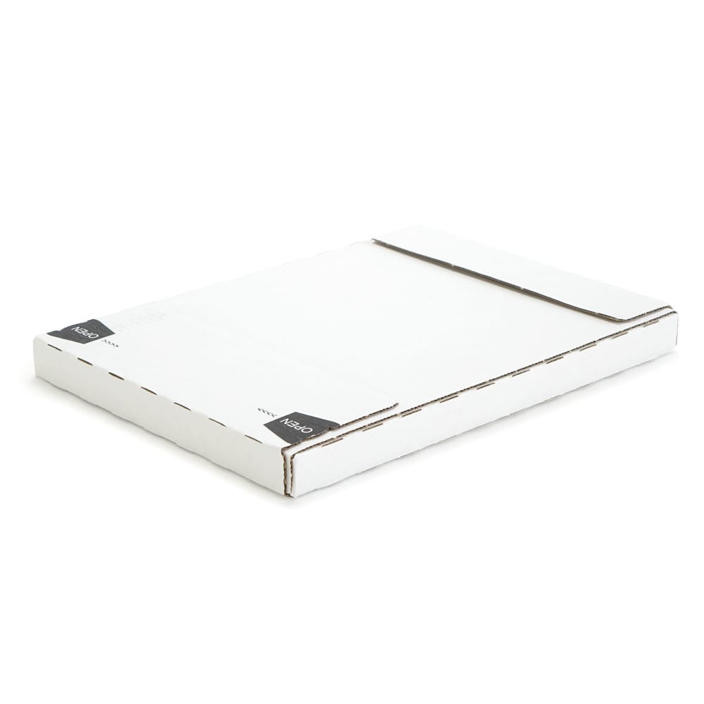 Versandtasche portooptimiert, Wellpappe, weiß 215 x 155 x 15 mm (Großbrief)