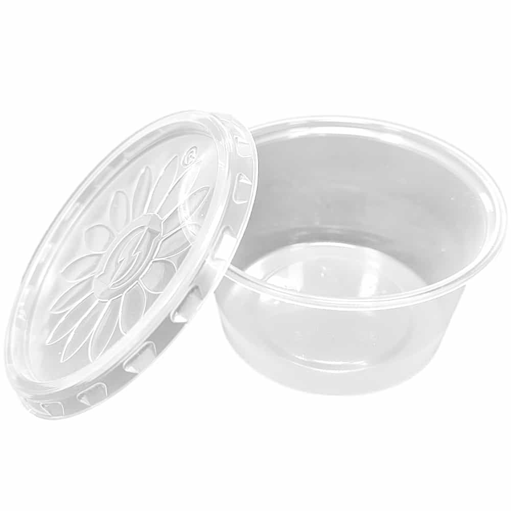 transparenter Dressingbecher, Feinkostbecher, Kombipack, PP, 80 ml