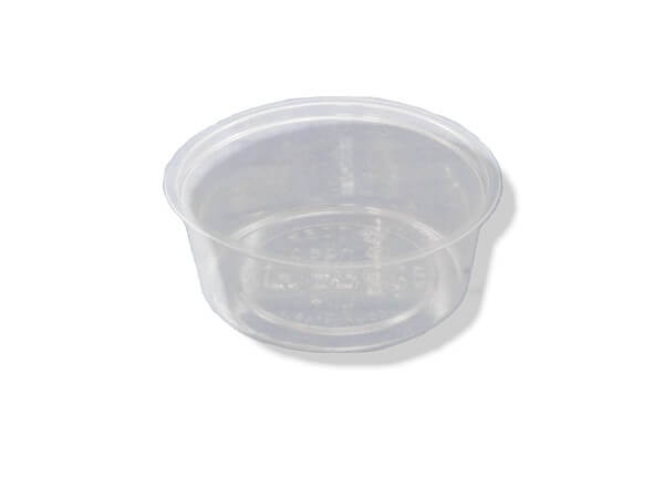transparenter PLA Feinkostbecher, rund 70 x 26 mm
