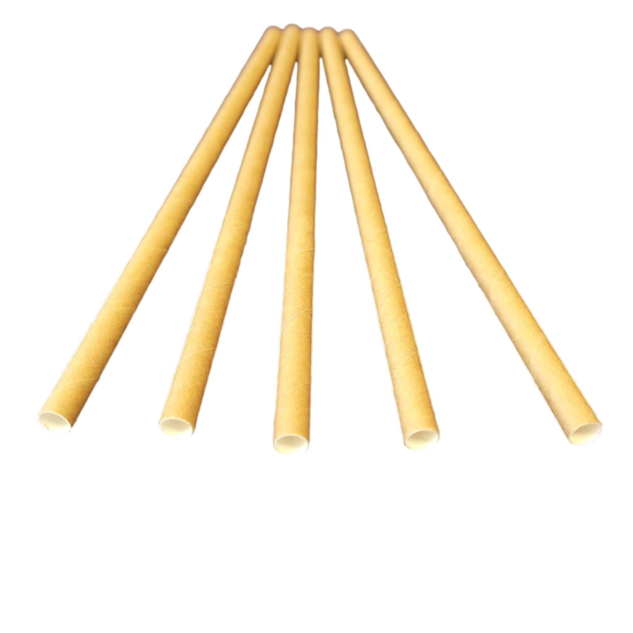 Papier-Strohhalme Jumbo Ø 8 mm x 230 mm Braun