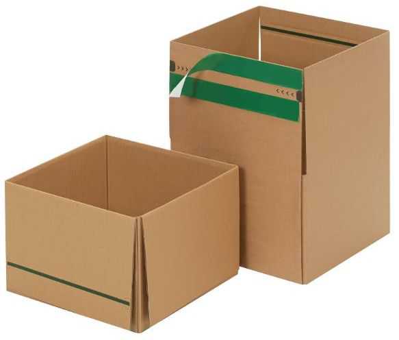 Versandkarton "Premium SuperFlap" mit Steckboden, 1-wellig 284 x 284 x 187 mm