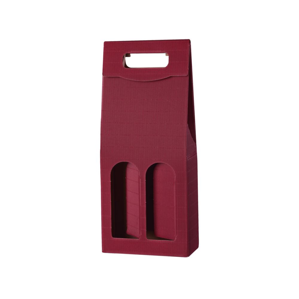 Geschenktüten offene Welle, Griff und Fenster, 183 x 90 x 445 mm, bordeaux