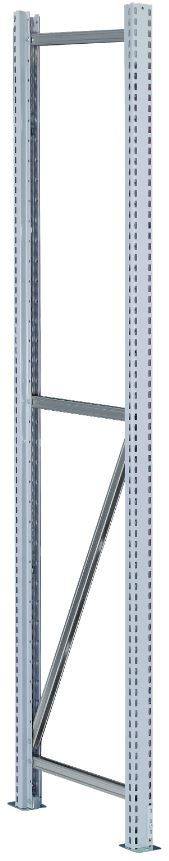 Multifunktions-Rahmen, unmontiert Set 2.000 mm 600 mm Stütze RAL 7035 + Fachwerk Verzinkt