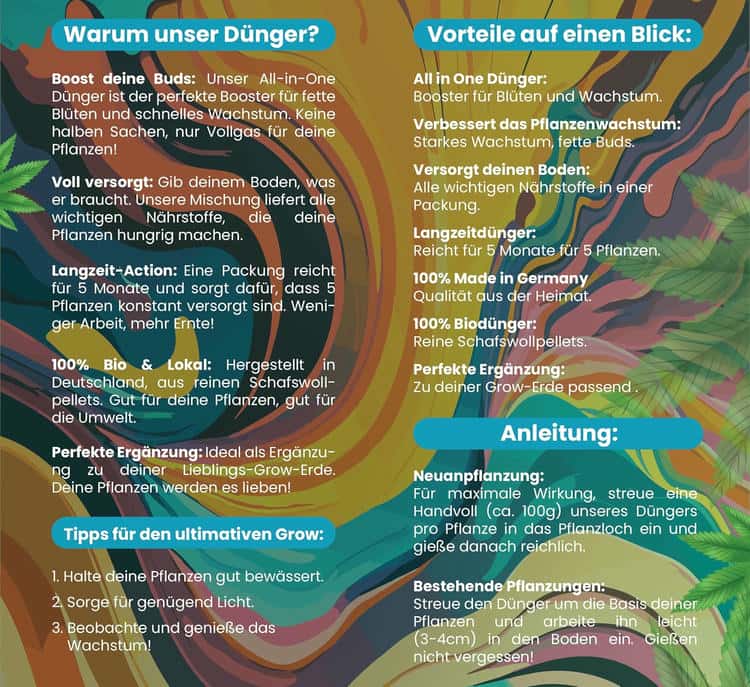 Schafwollpellets Dünger Cannabis 500 g