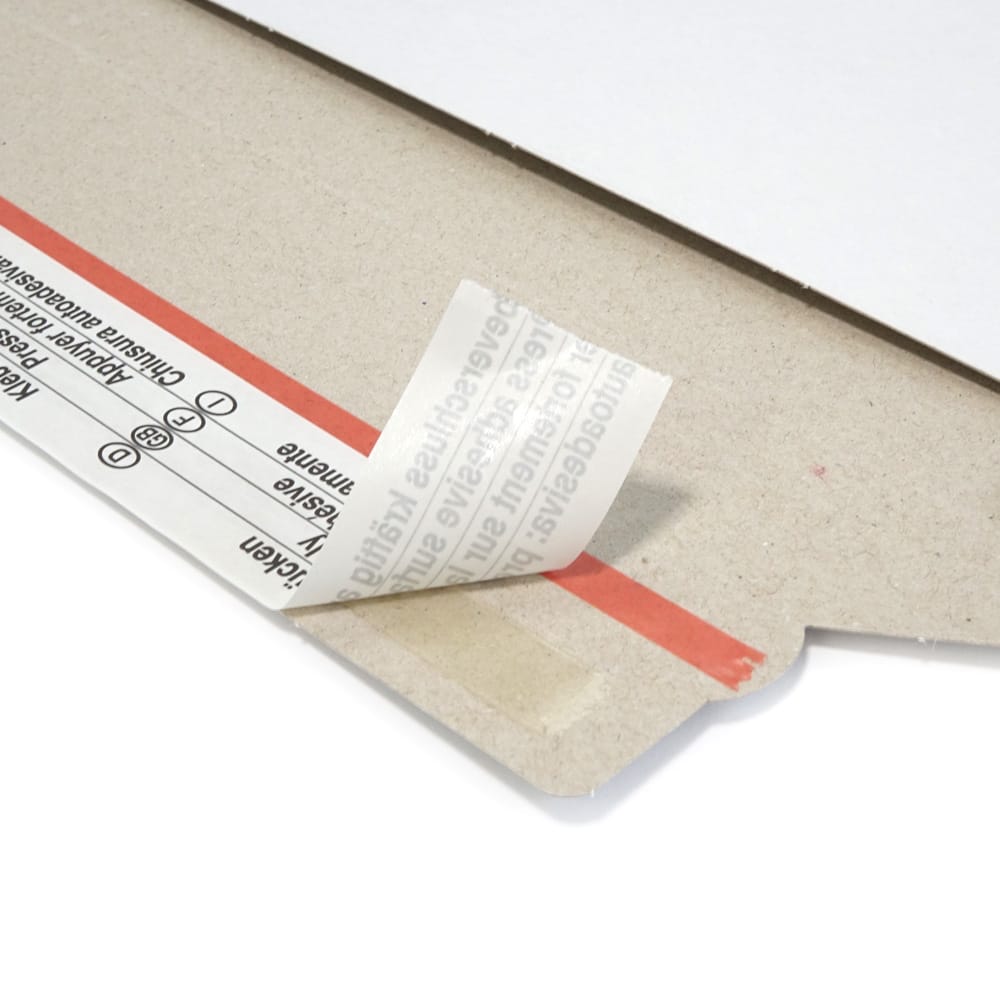 Versandtasche Vollpappe, quer, weiß, 346 x 244 x 0-30 mm (DIN C4)