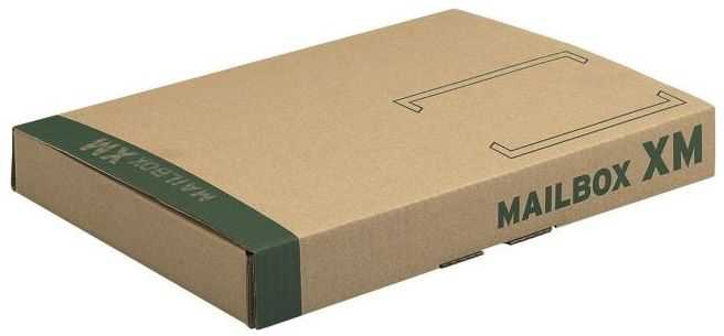 Paketbox "Post" portooptimiert, braun 343 x 233 x 38 mm (DIN A5+), Maxibrief