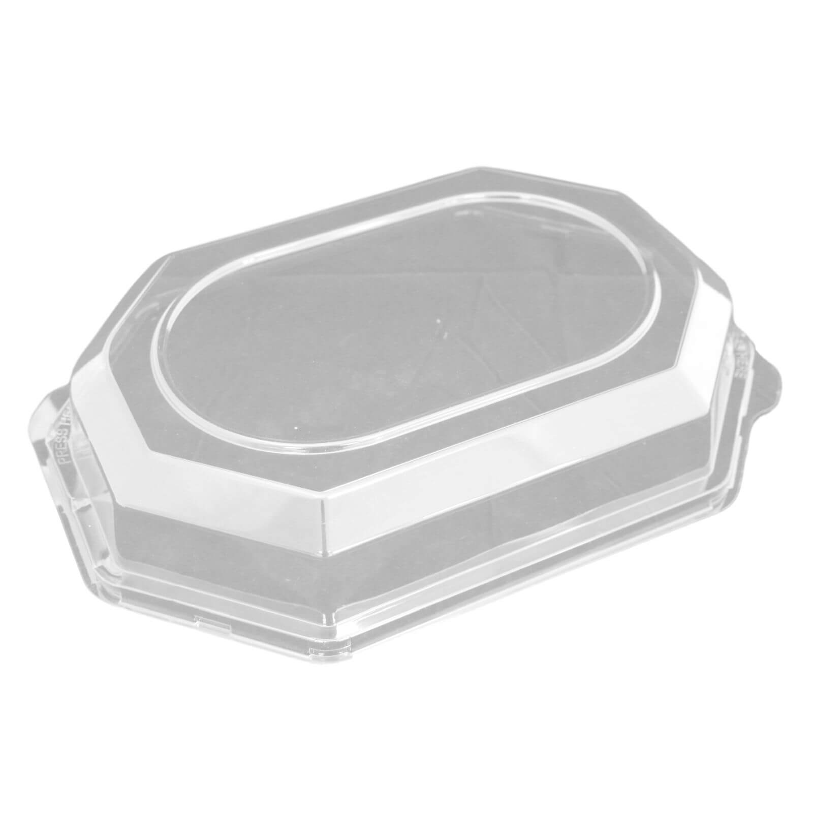 Servierplattendeckel achteckig transparent 465 x 315 x 63 mm (Größe L)