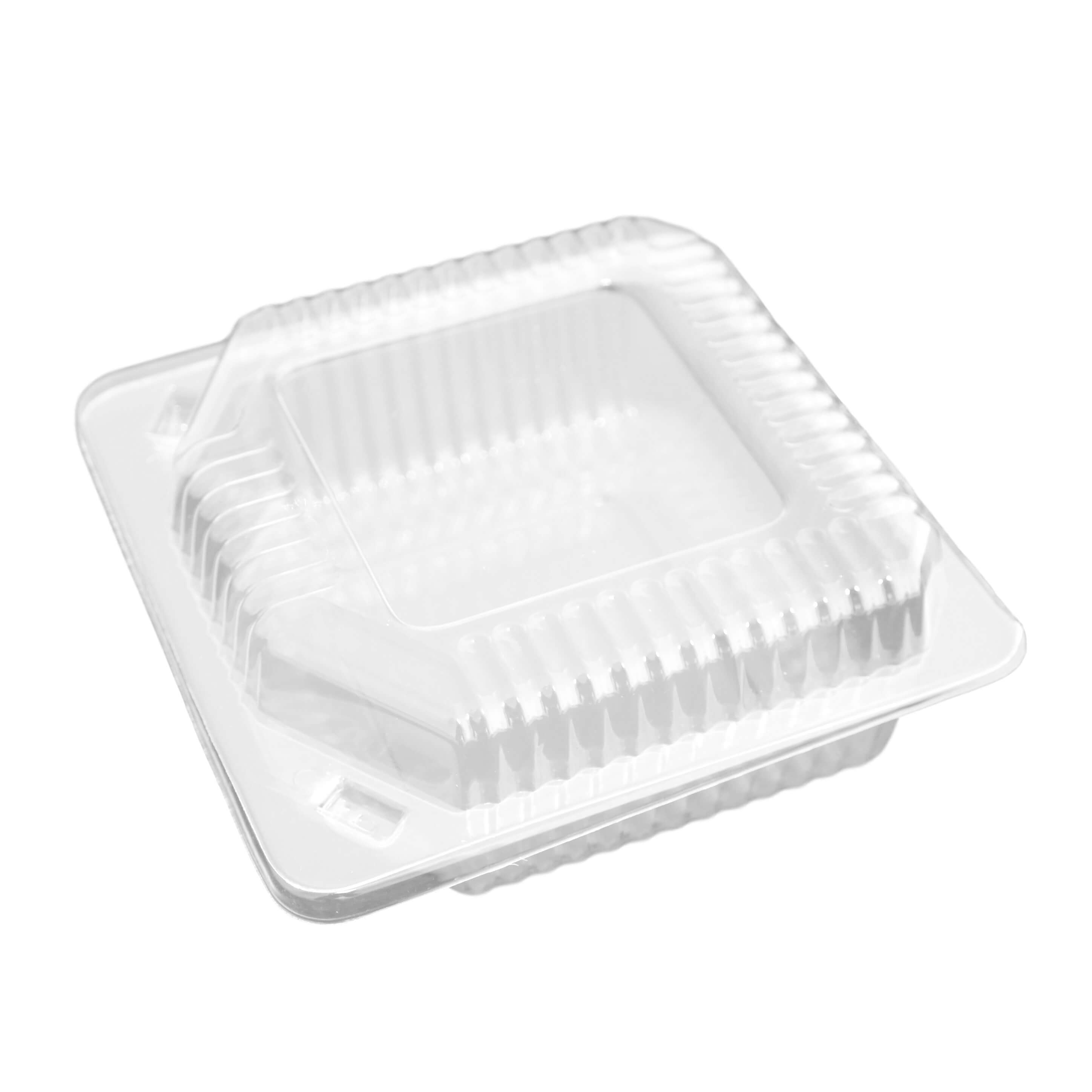 Transparente Salat-Klappbox OPS 115 x 115 x 30 + 13 mm (400/200 ml)