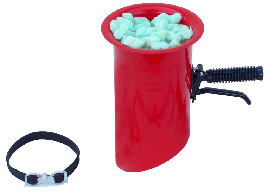 Abfülltrichter mit abgeschrägtem Auslauf, rot