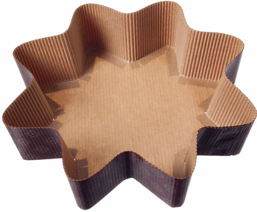 Einweg Backform Papier, süße Motive "großer Stern" Ø 235 mm x 60 mm