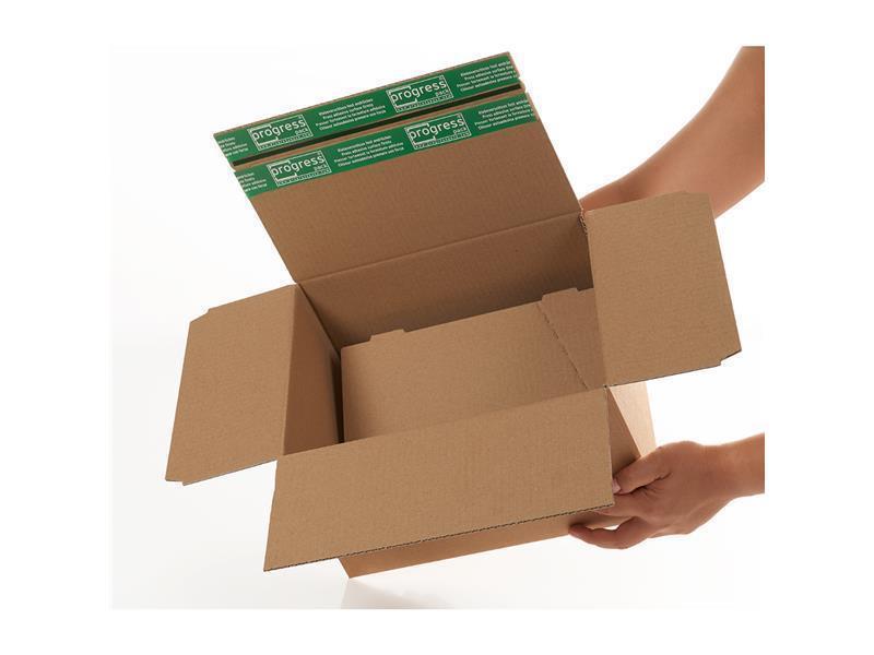 Blitzbodenkarton wiederverschließbar "Premium" braun 230 x 160 x 80 mm (DIN A5+)