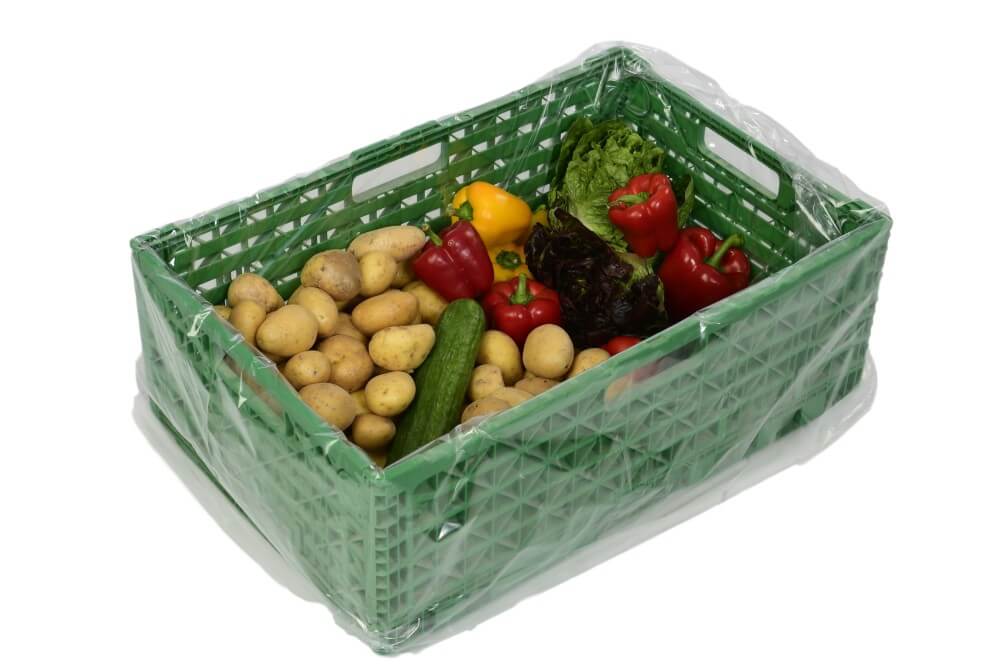 Seitenfaltensäcke für E2 Kisten 430 + 320 x 550 x 0,010 mm