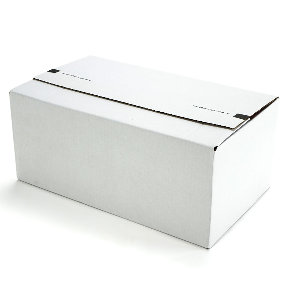 Blitzbodenkarton wiederverschließbar, Z-Faltung, weiß 306 x 186 x 127 mm