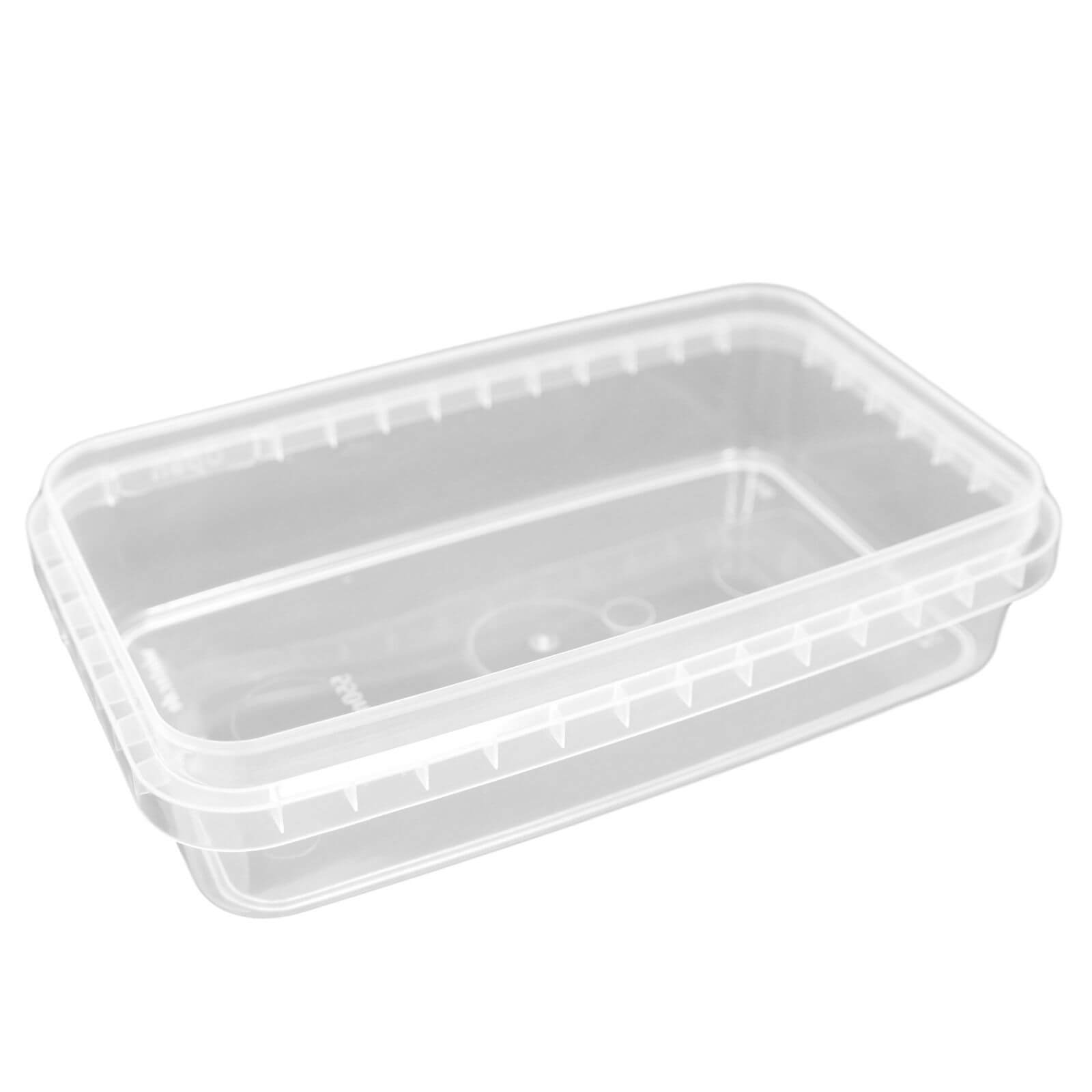 transparenter Originalitätsverschlussbecher eckig PP 500 ml (170 x 103 x 44 mm)