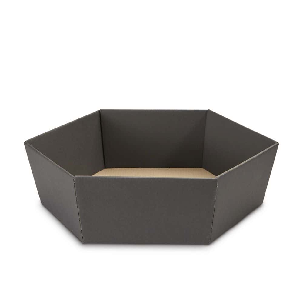 Präsentkorb sechseckig 305 x 270 x 85 mm Schwarz