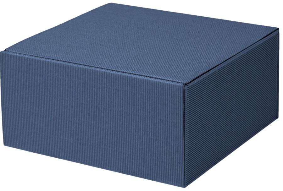 Geschenkbox Allrounder offene Welle 250 x 250 x 120 mm dunkelblau