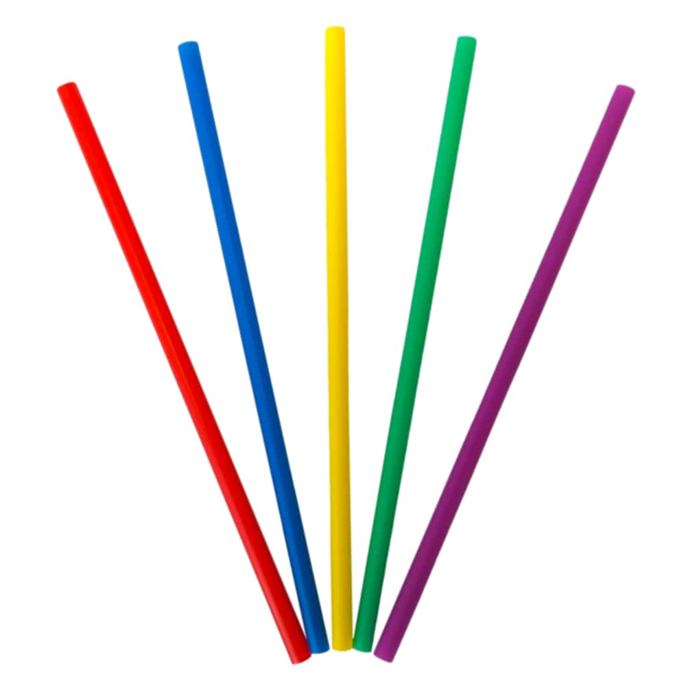 Strohhalm Mehrweg Jumbo Ø 8 x 240 mm einfarbig bunt
