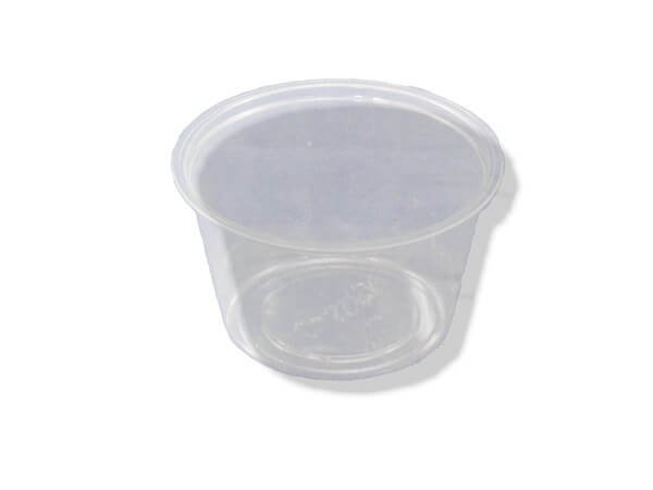 transparenter PLA Feinkostbecher, rund 70 x 41 mm