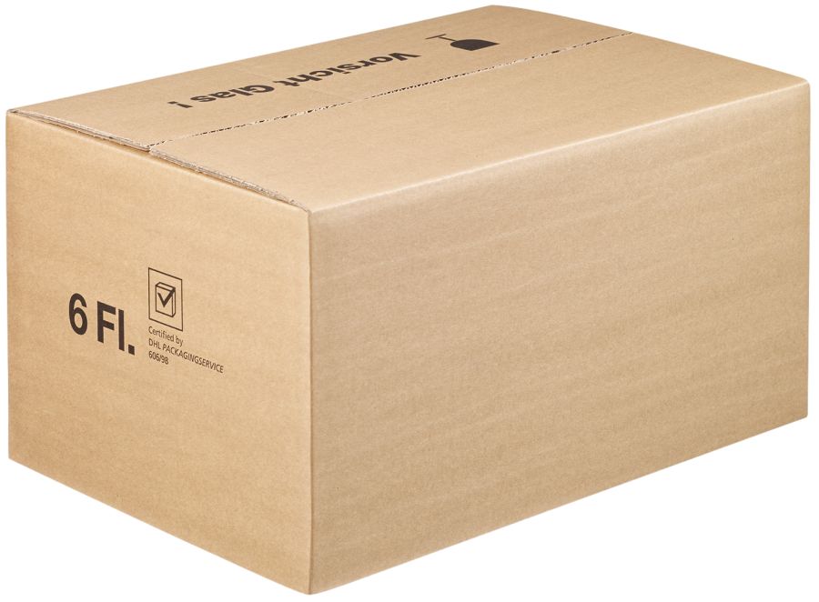Versandkarton "DU-LOG®" (DHL/PTZ-geprüft) 6er Wein/Sekt - nur Umkarton