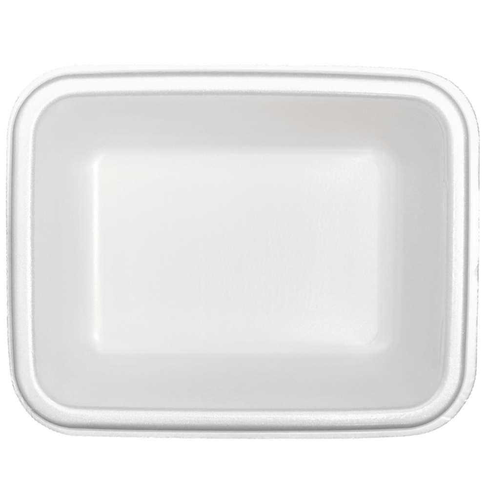 Thermo-Siegelschale XPS weiß ungeteilt 236 x 185 x 42 mm (1080 ml) #1080