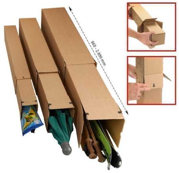 Teleskop Versandhülsen eckig "Premium longBox" 860 x 201 x 201 mm (XL)