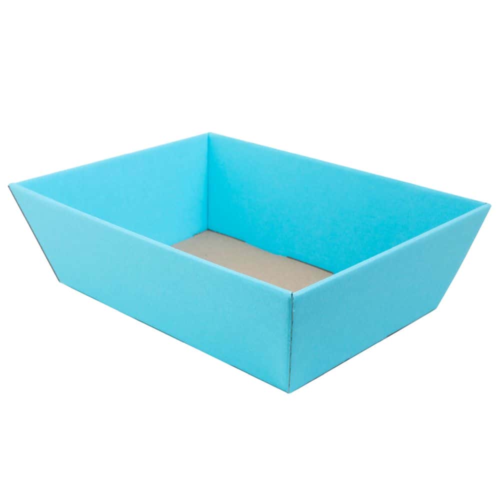 Präsentkorb viereckig 200 x 275 x 80 mm Azur Blau