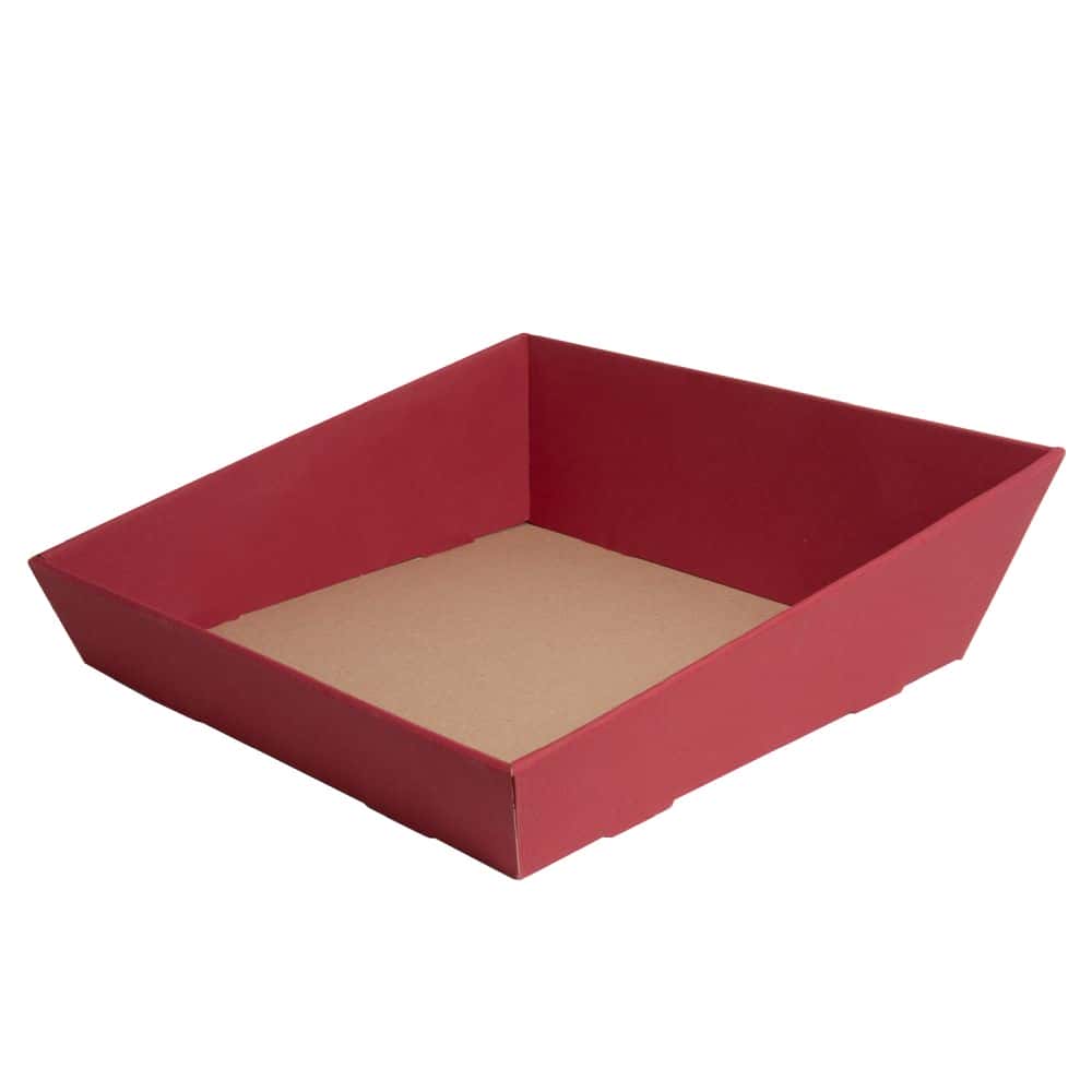 Präsentkorb quadratisch 260 x 260 mm Bordeaux