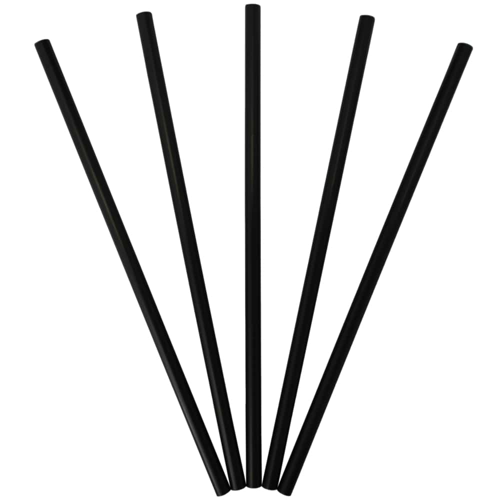 Strohhalm Mehrweg Jumbo Ø 8 x 240 mm schwarz