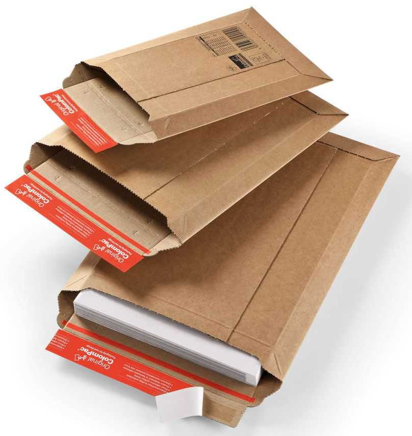 Versandtasche Wellpappe, braun 215 x 300 x 0-50 mm (DIN A4)