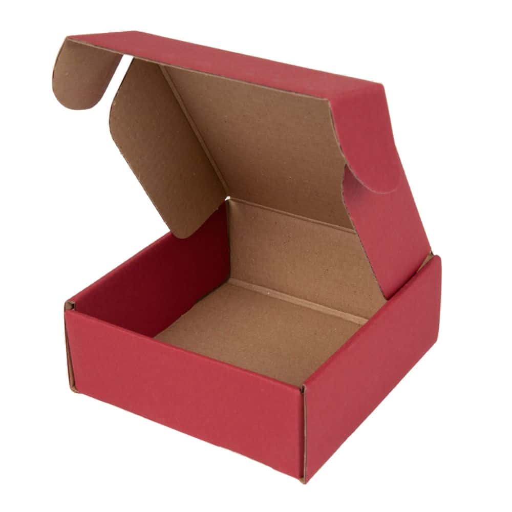 Geschenkbox Present quadratisch 110 x 110 x 40 mm Bordeaux