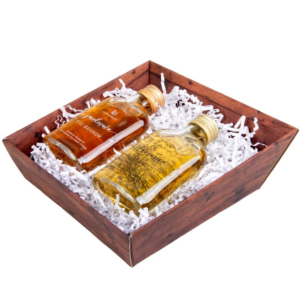 Präsentkorb quadratisch 170 x 170 mm Holz